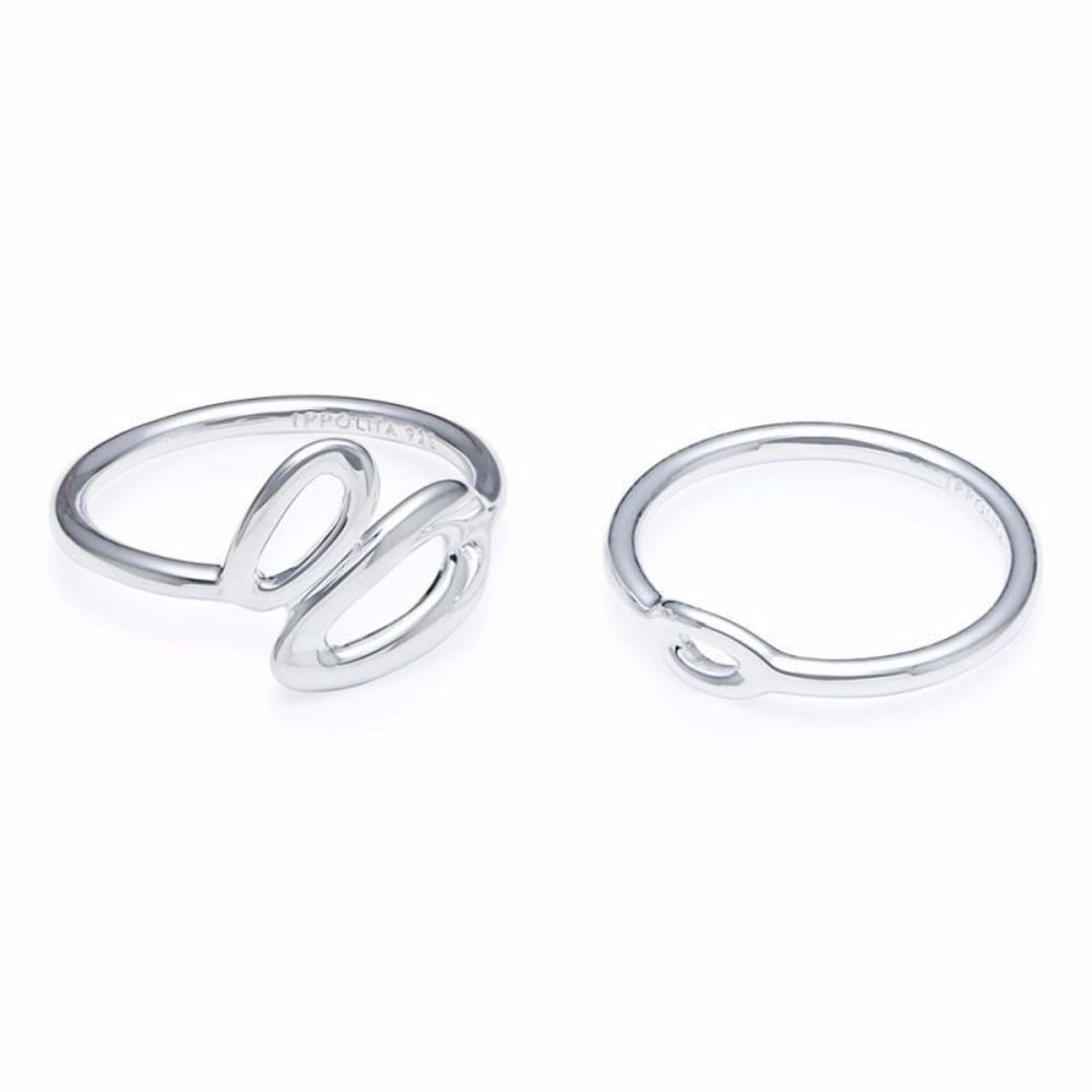 NEW Ippolita Cherish Set of 5 Rings SterlingSilver